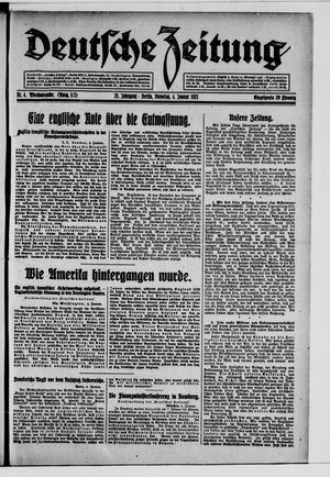 Deutsche Zeitung on Jan 4, 1921