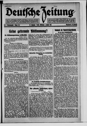 Deutsche Zeitung on Jan 5, 1921