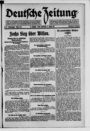 Deutsche Zeitung vom 27.01.1921