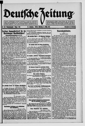 Deutsche Zeitung on Mar 23, 1921