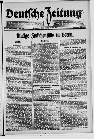 Deutsche Zeitung on Mar 27, 1921