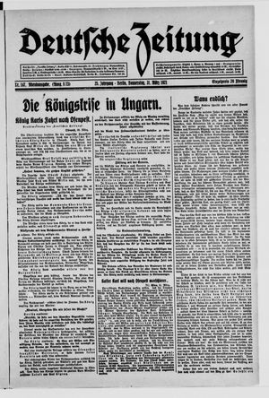 Deutsche Zeitung vom 31.03.1921