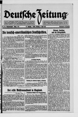 Deutsche Zeitung vom 05.04.1921