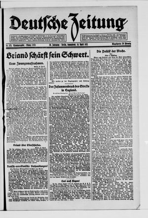 Deutsche Zeitung vom 16.04.1921