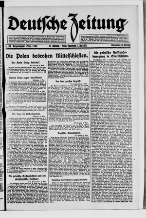 Deutsche Zeitung on May 7, 1921