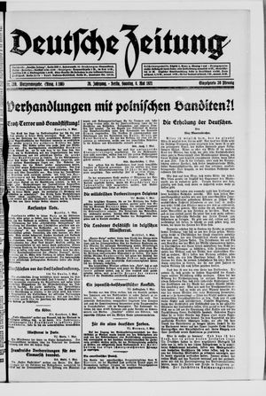 Deutsche Zeitung on May 8, 1921