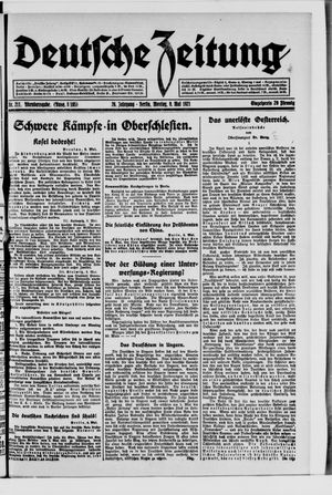 Deutsche Zeitung on May 9, 1921