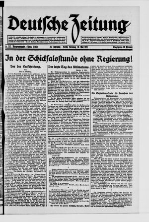 Deutsche Zeitung on May 10, 1921