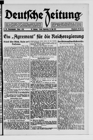 Deutsche Zeitung vom 26.05.1921