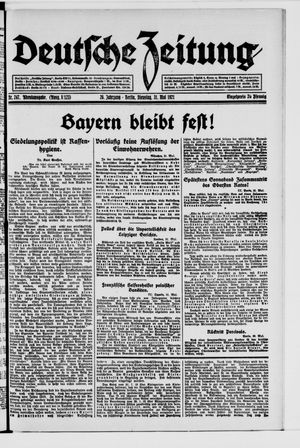 Deutsche Zeitung on May 31, 1921