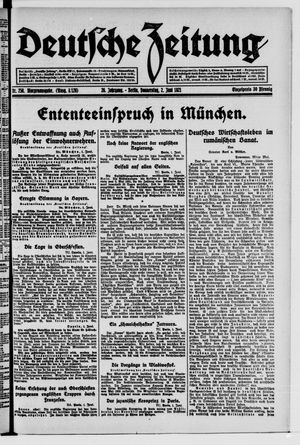 Deutsche Zeitung vom 02.06.1921