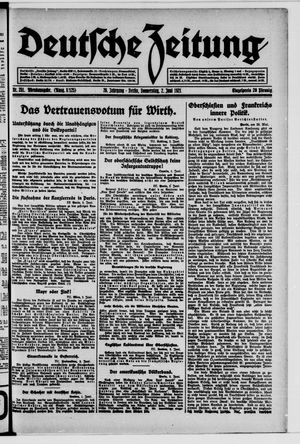 Deutsche Zeitung vom 02.06.1921