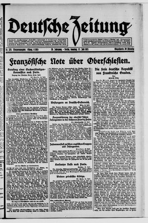 Deutsche Zeitung vom 17.07.1921