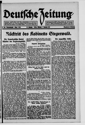 Deutsche Zeitung vom 02.11.1921