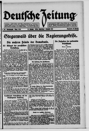 Deutsche Zeitung vom 03.11.1921