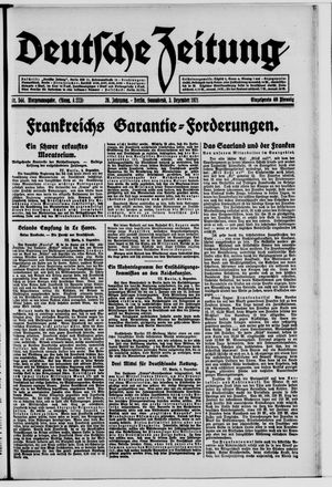 Deutsche Zeitung vom 03.12.1921
