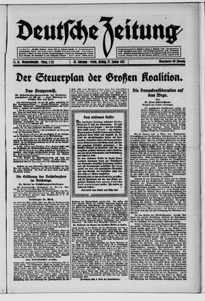 Deutsche Zeitung vom 27.01.1922