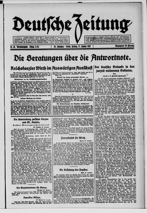 Deutsche Zeitung vom 27.01.1922