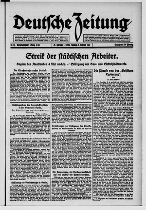 Deutsche Zeitung on Feb 5, 1922