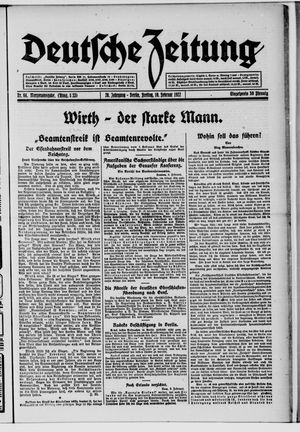 Deutsche Zeitung vom 10.02.1922