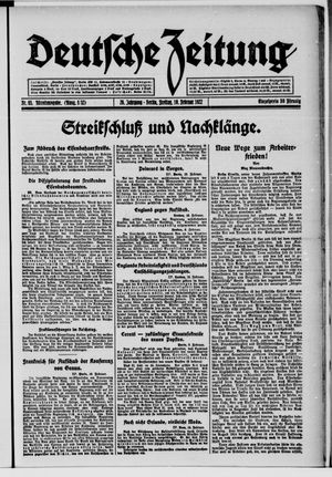 Deutsche Zeitung vom 10.02.1922