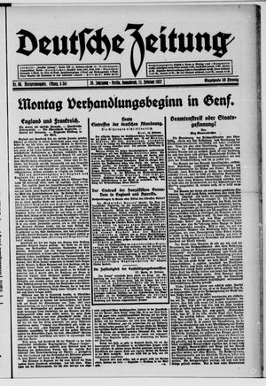 Deutsche Zeitung vom 11.02.1922