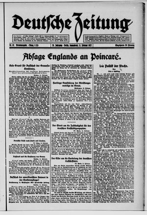 Deutsche Zeitung vom 11.02.1922