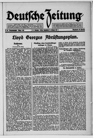 Deutsche Zeitung on Feb 25, 1922