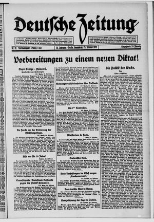 Deutsche Zeitung on Feb 25, 1922