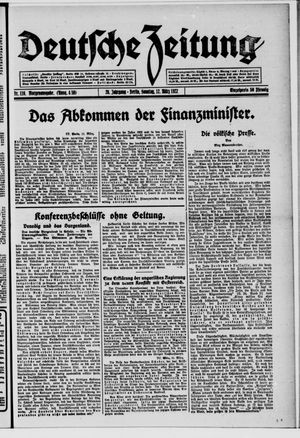 Deutsche Zeitung vom 12.03.1922