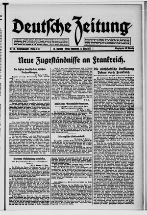 Deutsche Zeitung vom 18.03.1922