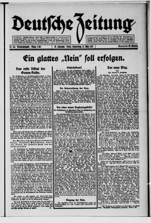 Deutsche Zeitung vom 23.03.1922