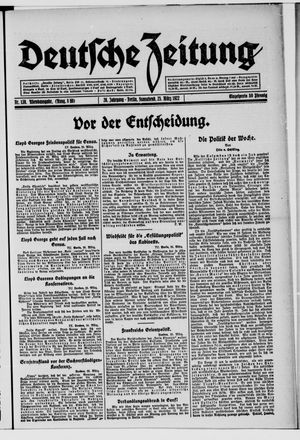 Deutsche Zeitung vom 25.03.1922