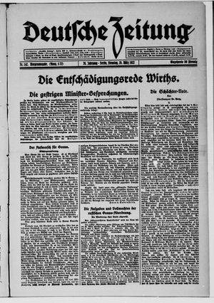Deutsche Zeitung on Mar 28, 1922