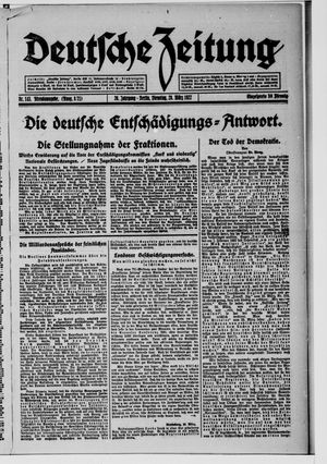Deutsche Zeitung on Mar 28, 1922