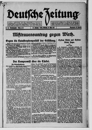 Deutsche Zeitung vom 29.03.1922