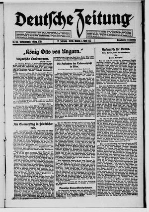 Deutsche Zeitung on Apr 3, 1922