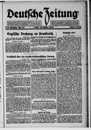 Deutsche Zeitung vom 03.05.1922