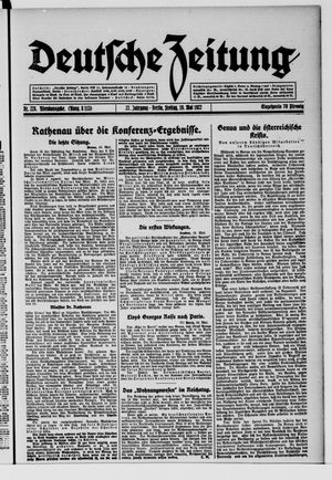 Deutsche Zeitung vom 19.05.1922