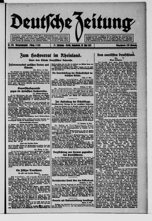Deutsche Zeitung vom 20.05.1922