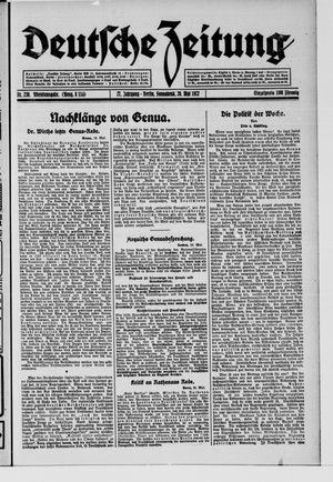 Deutsche Zeitung vom 20.05.1922