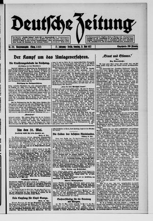 Deutsche Zeitung vom 21.05.1922