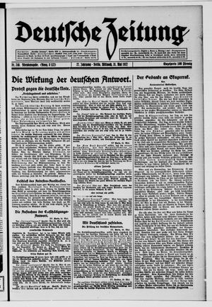 Deutsche Zeitung vom 31.05.1922