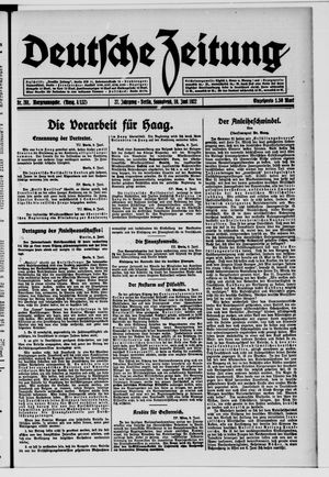 Deutsche Zeitung vom 10.06.1922