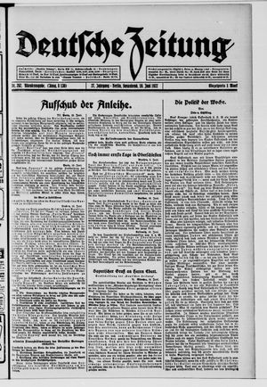 Deutsche Zeitung vom 10.06.1922
