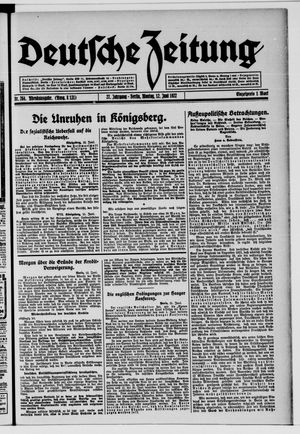 Deutsche Zeitung on Jun 12, 1922