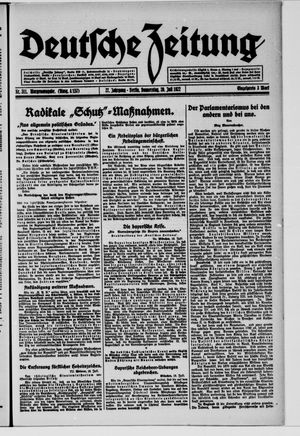 Deutsche Zeitung vom 20.07.1922