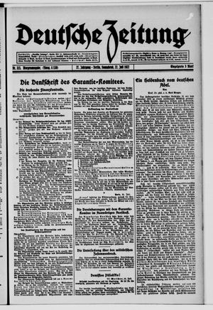 Deutsche Zeitung vom 22.07.1922