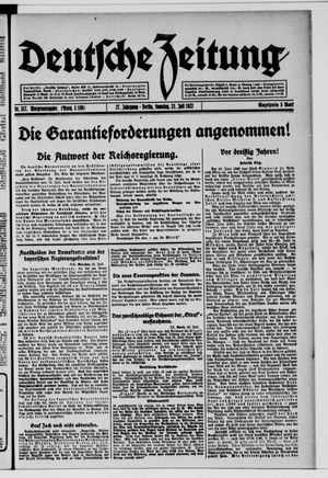Deutsche Zeitung vom 23.07.1922