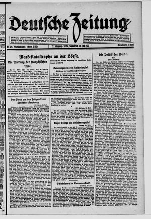 Deutsche Zeitung vom 29.07.1922